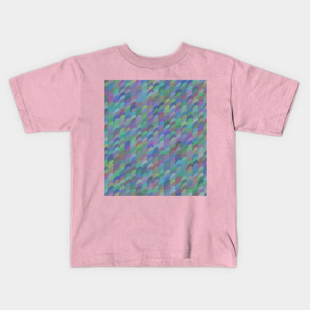 Pattern of blue tones Kids T-Shirt by Evgeniya